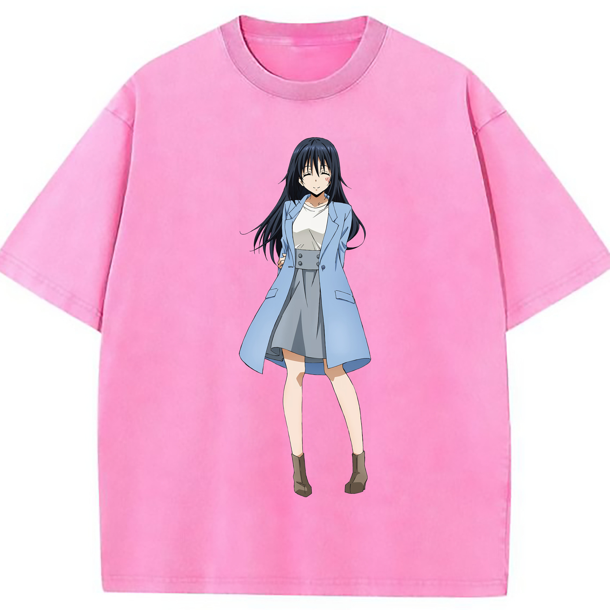 （画像用） 転スラ Regarding Reincarnated to Slime 綿100% ヴィンテージ風 半袖Tシャツ（フロントプリント）